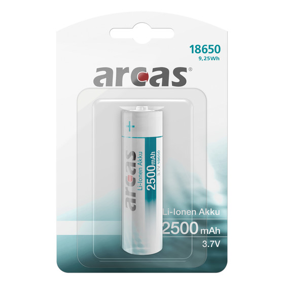 ARCAS Lithium-Ion Akku 18650 2500mAh / 3,7V /  BP1