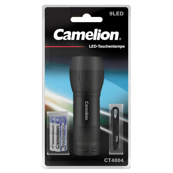 CAMELION CT4004 9LED Aluminium Taschenlampe inkl. 3 x R03 Batterien