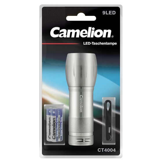 CAMELION CT4004 9LED Aluminium Taschenlampe inkl. 3 x R03 Batterien