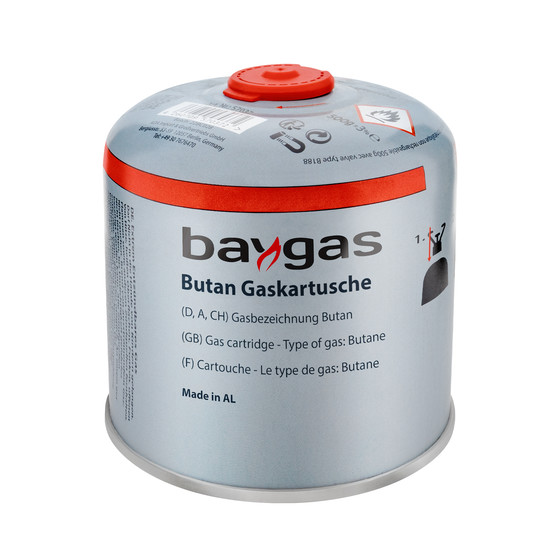 Baygas Butangas 500g mit Schraubverschluss, Gaskartusche Campinggas