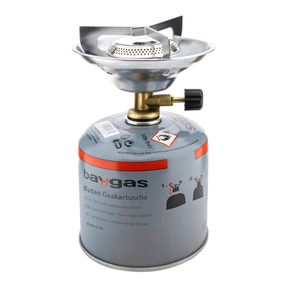 Baygas Butangas 500g mit Schraubverschluss, Gaskartusche Campinggas