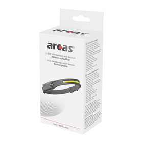 ARCAS 5+3W LED Sensor Kopflampe 5 Modi wiederaufladbar