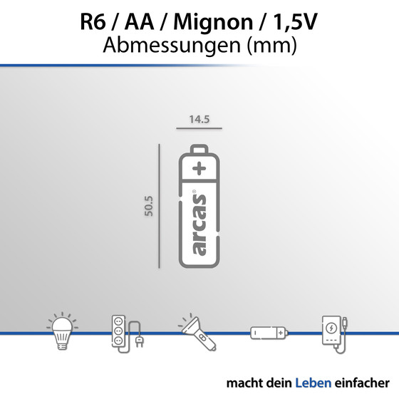 ARCAS R6 / AA / Mignon / 1,5V - SP16 Shrink