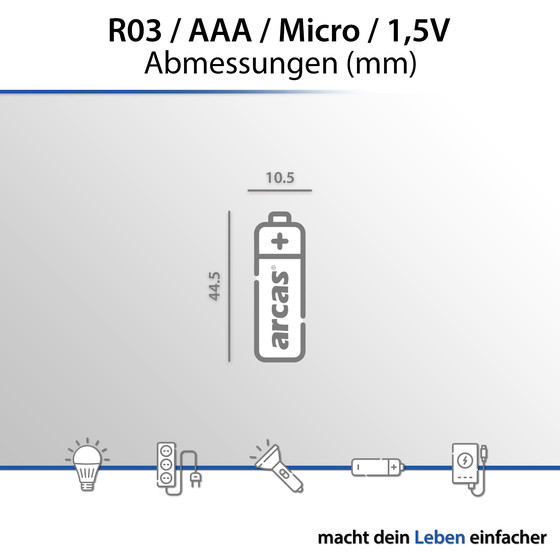 ARCAS R03 / AAA / 1,5V - SP16 Shrink