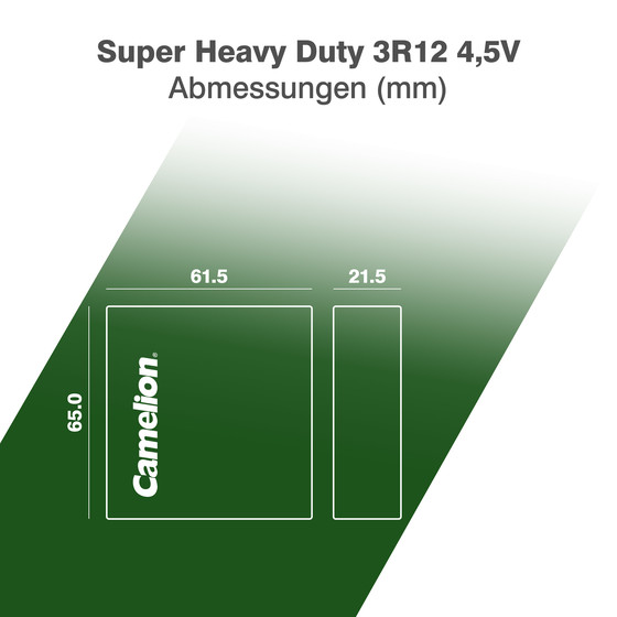 CAMELION 3R12 / Flachbatterie / 4,5 Volt / Grn / BP1