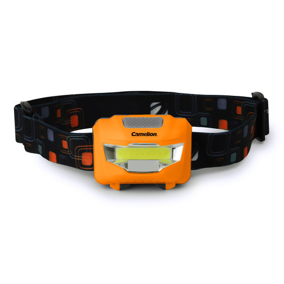 CAMELION S808-DB- 3 Watt COB Headlamp / 4 Functions / 120 Lumens / incl. 3 x AAA Alkaline Batteries