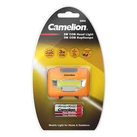CAMELION S808-DB- 3 Watt COB Kopflampe / 4 Funktionen /...