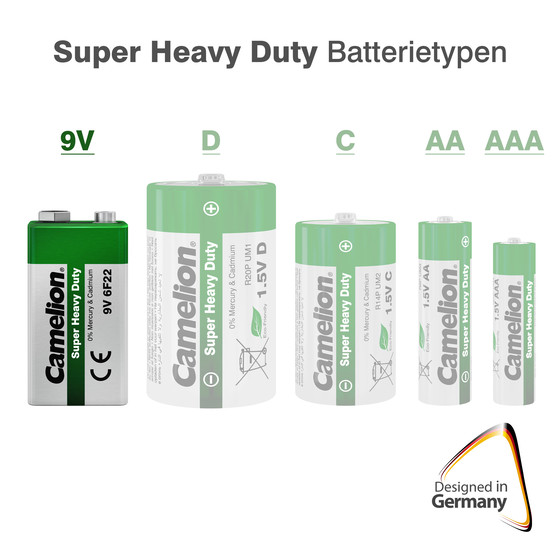 CAMELION Super Heavy Duty Green 9V Block / 6F22
SP1