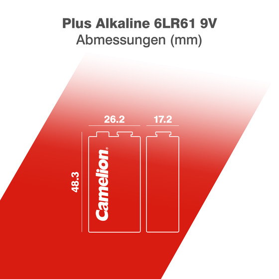 CAMELION Plus Alkaline 6LR61 / 9 Volt Block / BP1