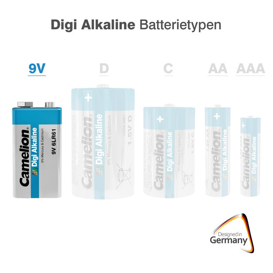 CAMELION Digi Alkaline 6LR61 (6LF22) / 9 Volt Block / BP1