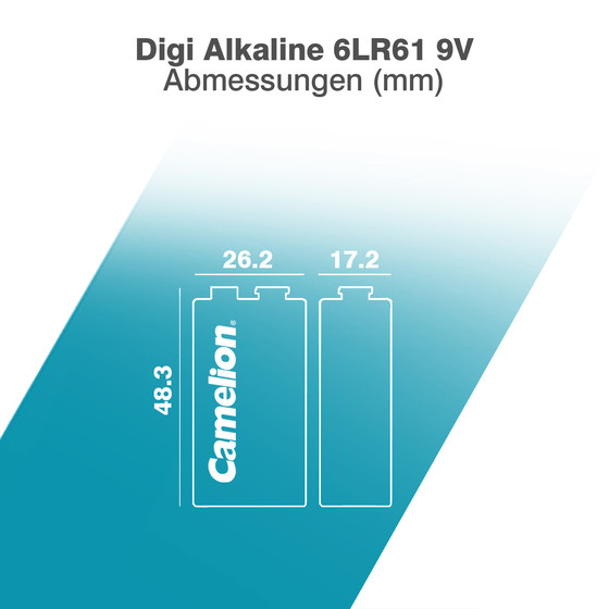 CAMELION Digi Alkaline 6LR61 (6LF22) / 9 Volt Block / BP1