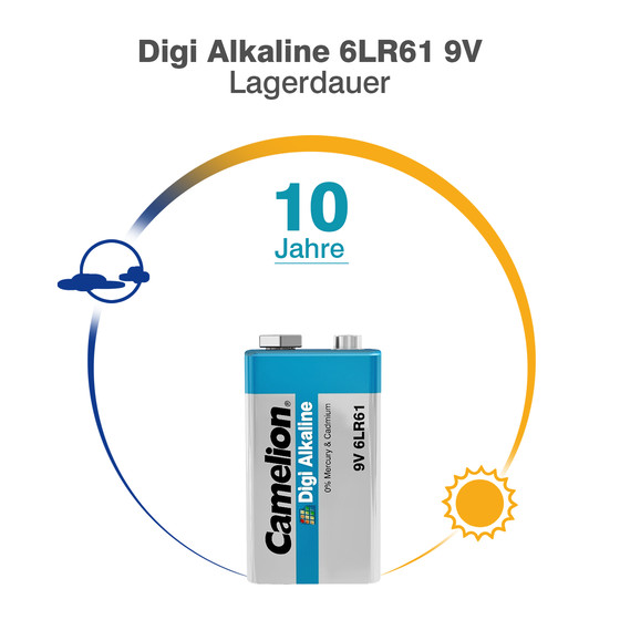 CAMELION Digi Alkaline 6LR61 (6LF22) / 9 Volt Block / BP1