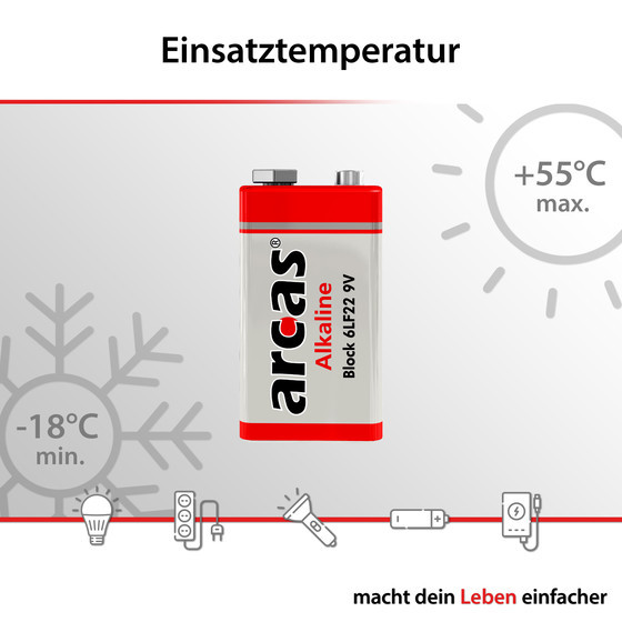 ARCAS 6LF22 / 9 Volt Block - BP1