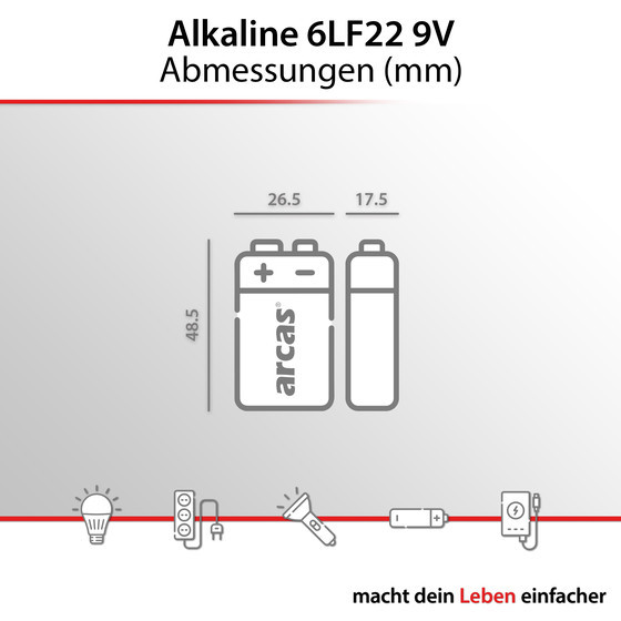 ARCAS 6LF22 / 9 Volt Block - BP1