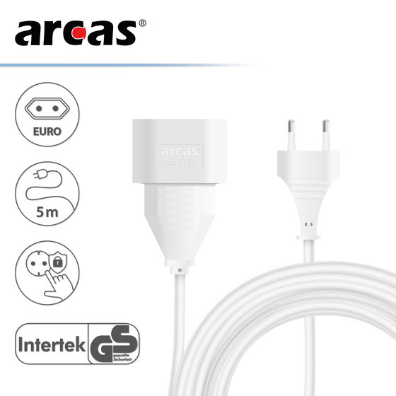 ARCAS 5m Euro extension cable 5m
white