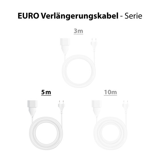 ARCAS 5m Euro extension cable 5m
white