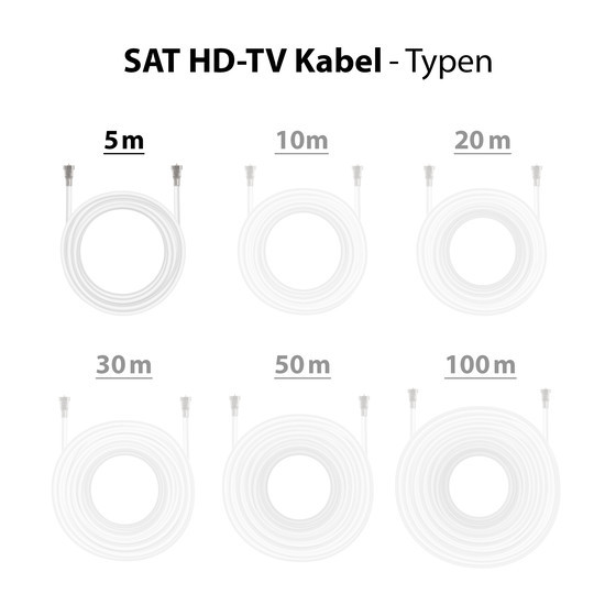 ARCAS HDTV SAT cable 5m