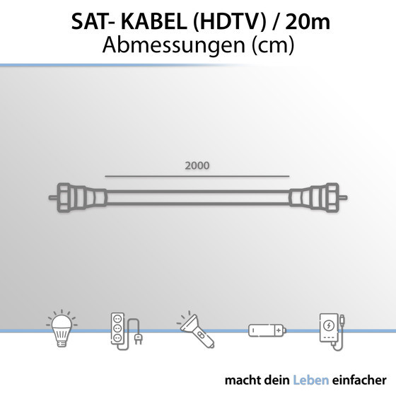 ARCAS HDTV SAT cable 20m