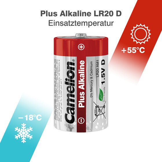 CAMELION Plus Alkaline LR20 / D / BP2