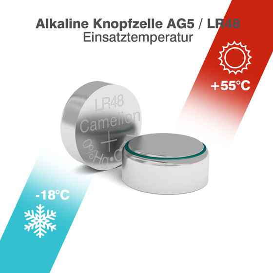 CAMELION Alkaline AG5 / LR48 / LR754 / 393 / BP10