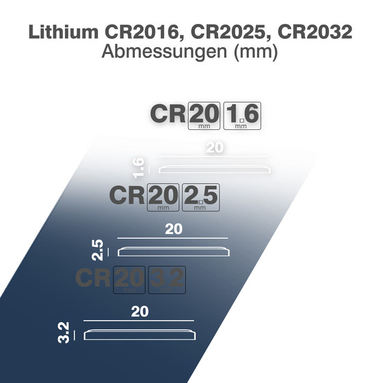 CAMELION Lithium CR Knopfzellen Set 6-tlg.: 2x CR2032, 2x CR2025, 2x CR2016