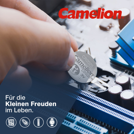 CAMELION Lithium CR Knopfzellen Set 6-tlg.: 2x CR2032, 2x CR2025, 2x CR2016