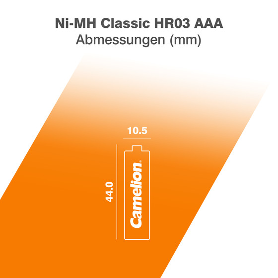 CAMELION NI-MH HR03 / AAA / 600mAh / 1,2V / BP2