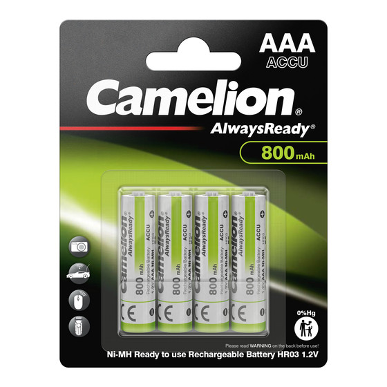 Camelion Ni-MH Always Ready HR03 AAA 800mA
BP4