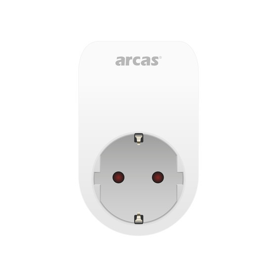 ARCAS Zwischenstecker Schuko 1-fach m. 2 x USB Ladeanschluss + Handyhalterung 3400mAh (max) / Farbe: wei�