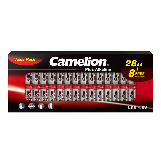 CAMELION Plus Alkaline LR6 / AA CB36 (28+8 FREE)