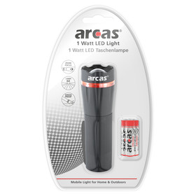 ARCAS 1 Watt Zoom LED Kunststoff Taschenlampe