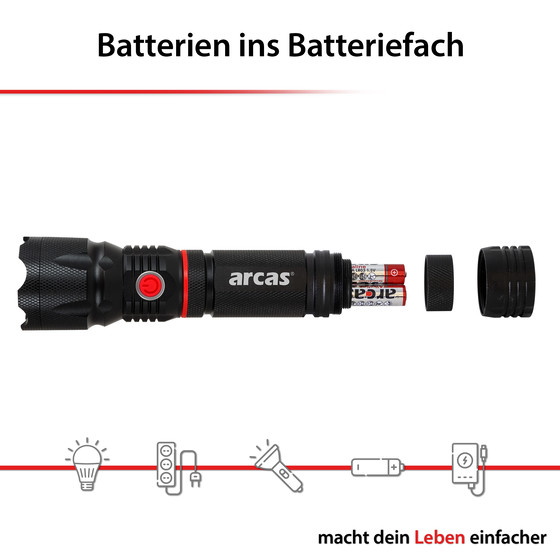 ARCAS
3-in-1 LED Flashlight