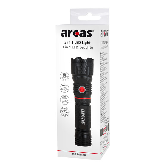 ARCAS 3 in 1 LED Leuchte Schwarz