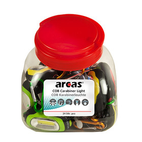 ARCAS COB Karabinerleuchte im 24er Fishbowl / mit...