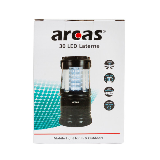 ARCAS 30 LED Laterne schwarz