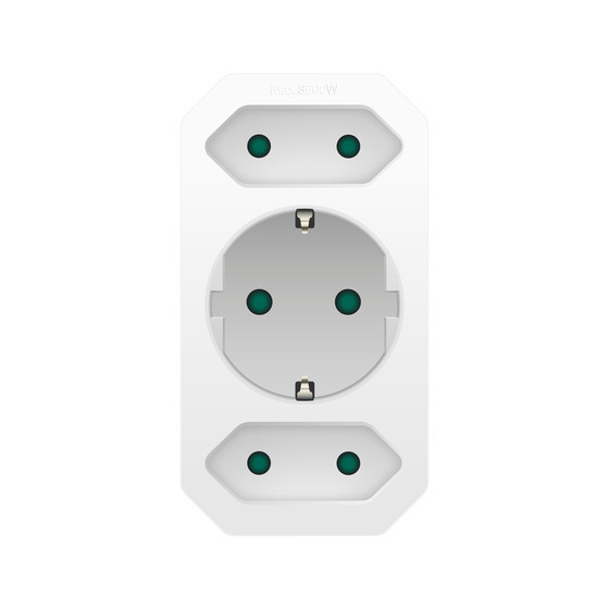 ARCAS Zwischenstecker 3-fach / Farbe: wei�