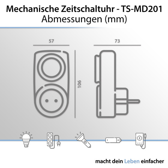 ARCAS TS-MD201 Mechanische Zeitschaltuhr