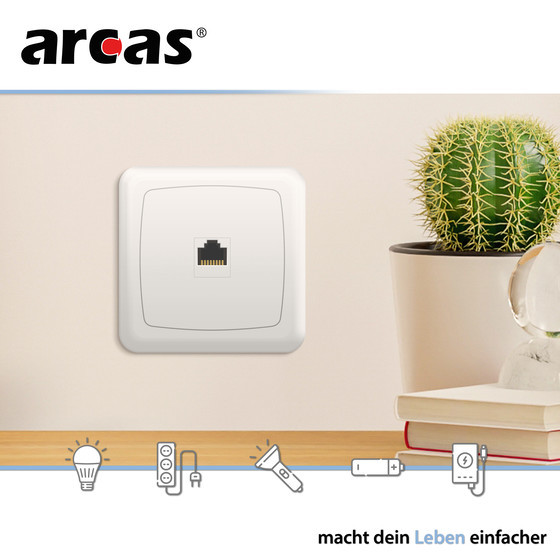 ARCAS ELEGANCE Network Wall Socket RJ 45
W13-ATF / RJ45
BP1