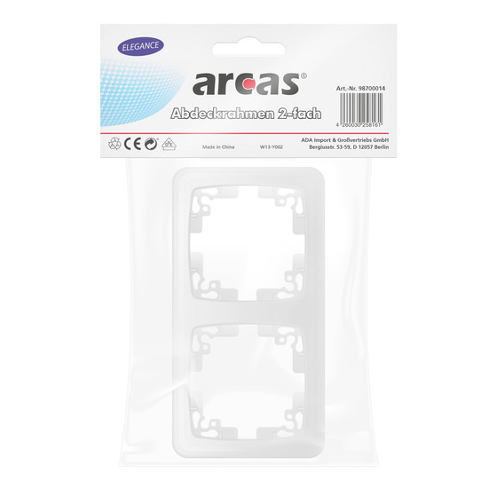 ARCAS ELEGANCE Abdeckrahmen 2-fach Mod. W13-Y002