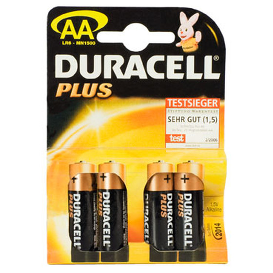 DURACELL Plus Alkaline  LR6 / Mignon / BP4 / MN1500