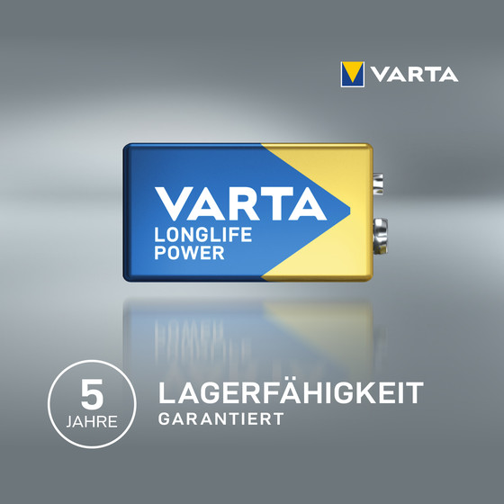 VARTA Long Life Power / 4922 / 6LF22 / 9-Volt Block / BP1