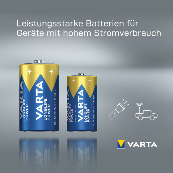VARTA Long Life Power / 4920 / LR20 / D / BP2