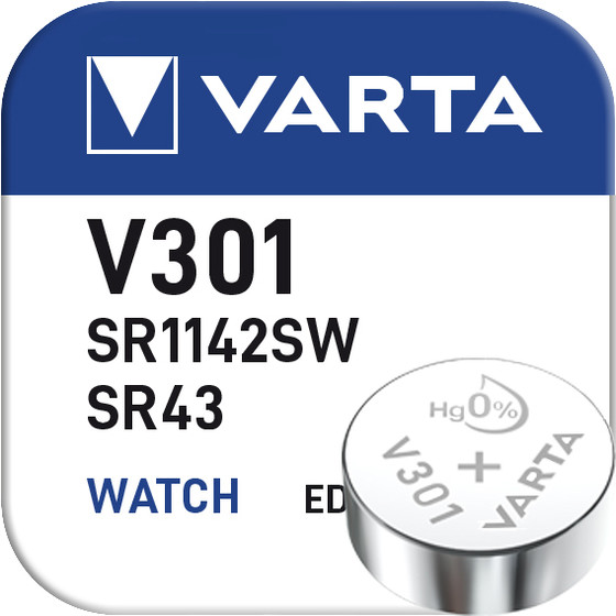 VARTA Silber Oxid V301 / 82mAh / 1,55V / BP1