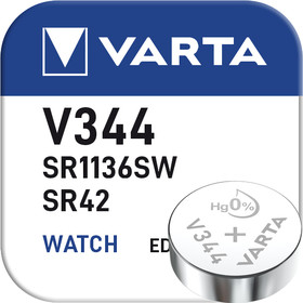 VARTA Silber Oxid V344 / 105mAh / 1,55V / BP1