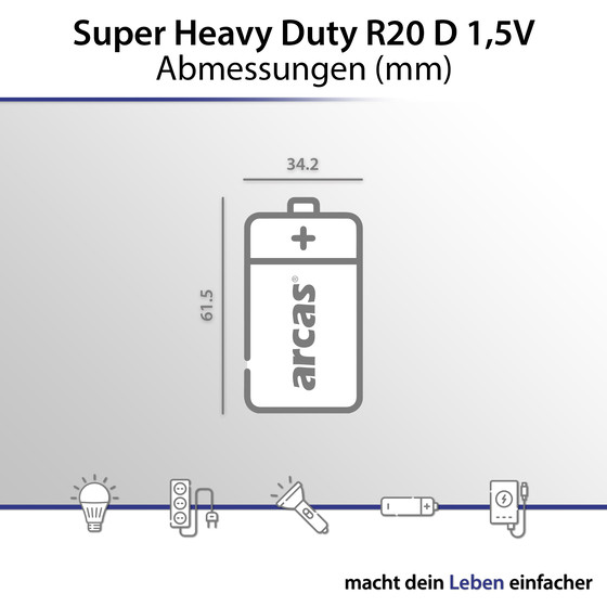 ARCAS R20 / D / Mono / 1,5V - BP2