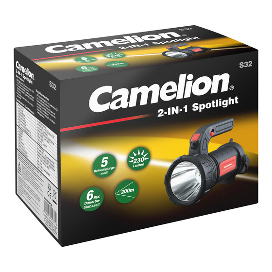 CAMELION S32-3R6PCB 2-in-1 Spotlight
1pcs Hartbox