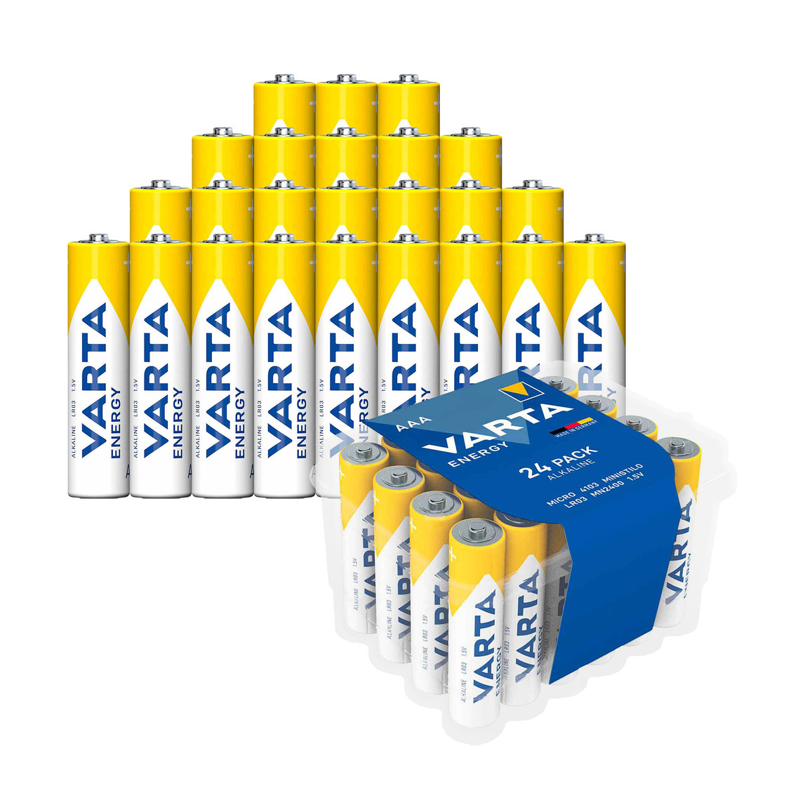 Varta High Energy 4 AAA Size Alkaline Batteries